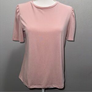 *3‎ for $15* A New Day Women’s Small Top Shirt Blouse Pink Pleated Short Sleeve